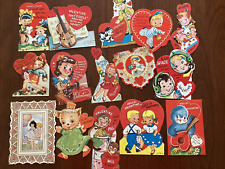 Thirty 1920's, 30's & 40's valentines..very good condition..cute..colorful picture
