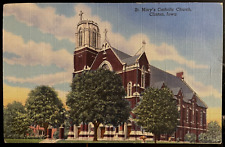 Vintage Postcard 1948 St. Mary's Catholic Church, Clinton, Iowa (IA) picture
