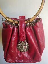 Rare Vintage c. 1950's King's Own Scottish Borderers Red Leather Bag Scotland picture