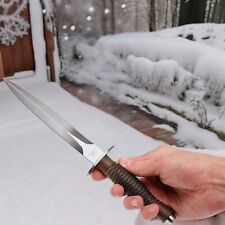 BRITISH ARMY SYKES COMMANDO DAGGER FIGHTING KNIFE 3rd PATTERN WOOD HANDLE picture