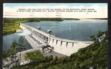 Postcard Lakeside MO Lake of The Ozarks Bagnell Dam Linen Posted 1957 picture
