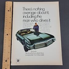 Vtg 1968 Print Ad GM Toronado Nothing Average About It picture