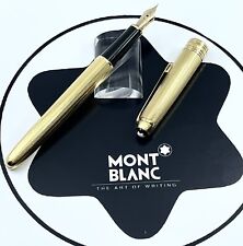 Montblanc Meisterstuck 144V Solitaire Vermeil Barley 1990s With FINE Nib RARE picture