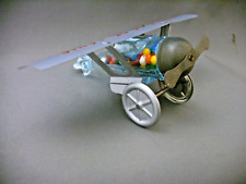 VINTAGE GLASS & TIN AIRPLANE SPIRIT OF ST. LOUIS CANDY CONTAINER TOY CIRCA 1927 picture