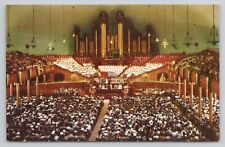 Postcard Interior View of Historic Mormon Tabernacle Youth Annual June Session picture