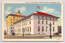 c1940s~Albuquerque New Mexico NM~Post Office & Federal Building~Vintage Postcard picture