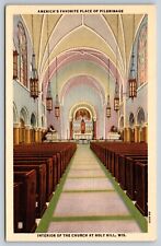 Interior View Church Holy Hill Hubertus Wisconsin Postcard Favorite Pilgrimage picture