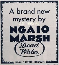 1963 PRINT AD FOR Ngaio Marsh Dead Water 2.5” Vintage Promo picture