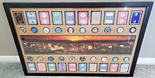1/1  LAS VEGAS 20 CASINO POKER CHIPS AND PLAYING CARDS DISPLAY MATTE W STRIP PIC picture