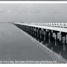 c1950s FL 1924 Gandy Bridge RPPC Pinellas St Petersburg Hillsborough Tampa A165 picture