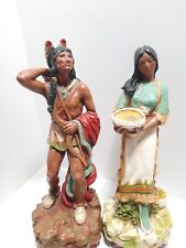 VTG Universal Statuary Native American 1976 & 1980 Homco Squaw Statues 15