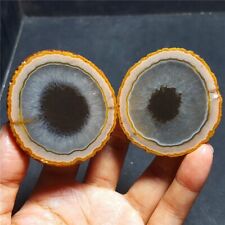 RARE 1 pair 205g Natural rough Warring States Red Agate Crystal Healing  42X04 picture
