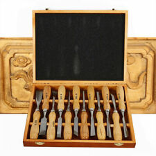 Wood Carving Hand Chisel Tool Set 12pcs Professional Woodworking Gouges Tools picture