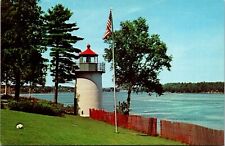 Postcard Calais Maine Whitlocks Mill Lighthouse St Croix River Vintage Unposted picture