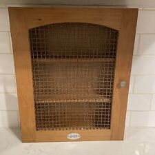 Vintage Wooden Spice Herb Cabinet 2 Shelf 2 Doors Wall Hanging Rustic farmhouse picture
