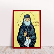 Saint Paisios Greek byzantine orthodox icon handmade picture