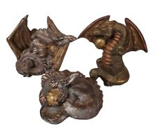 Vintage 1996 Ceramic Fantasy Dragon Figurines Gare Inc - Lot of 3 picture