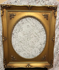 19th Century Large 23.5x19.5 Ornate Oval Golden Lemon Wall /Photo Frame  picture