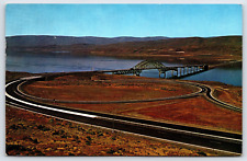 Vantage WA-Washington, Wanapum Lake And New Bridge, Vintage Antique Postcard picture
