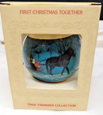 1980 Hallmark Ornament Glass Ball First Christmas Together in Original Box 3
