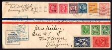 1929 Canal Zone ~ Charles Lindbergh Carrier ~ HDQ Quartermaster ~ See letter picture