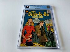 TRUE BRIDE TO BE ROMANCES 18 CGC 5.0 BLONDE RED DRESS HARVEY COMICS 1956 picture