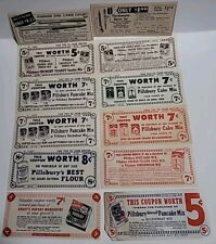 Lot of 8 Vintage 1950'& 60's  Pillsbury Coupons W/Free Bonus Parkay Coupon picture