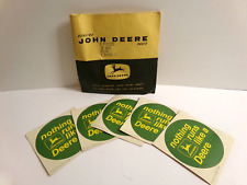 1970's John Deere Bumper Sticker lot of 5 ~ Nothing Runs Like A Deere~ 3x3 picture