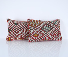 Set of 2 vintage moroccan kilim pillows 21.2’’X 12.9’’- handmade berber pillows picture