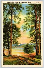 Postcard Greetings From Alexandria Minnesota Posted 1941 picture