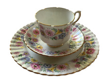 Royal Stafford Bone China Florentina Plate, Cup & Saucer 5 1/2” Made in England picture