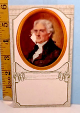 Vintage Thomas Jefferson President Blotter Card picture
