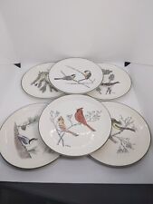 Dennis Puleston Bird Plates Delano Studio Hand Colored Set of 6 / 7 1/4 Inches  picture