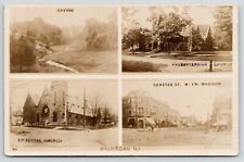 Waukegan IL~Genesee Street Stores~Presbyterian-Episcopal Churches~1907 RPPC picture