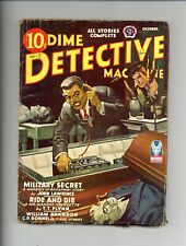 Dime Detective Magazine Pulp Oct 1942 Vol. 40 #3 VG/FN 5.0 picture