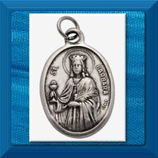 St. Saint Barbara Patron Saint of Builders Miners & More Catholic Medal 1” Italy picture