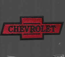 New 1 5/8 x 4 1/8 Red Chevrolet Iron on Patch  picture