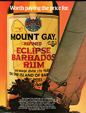 1982 vintage beverage AD MOUNT GAY Refined Eclipse Barbados Rum 052624 picture