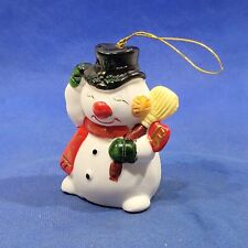 Christmas tree Ornament Snowman Ceramic Bell Holiday Décor picture
