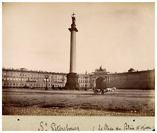 Russia, St. Petersburg, Vintage Winter Palace Square print, Россия picture