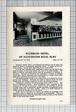 C7497) Waterloo Hotel Bury Waterwheel Restaurant Chipping - c.1970s Cutting picture