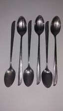 Vintage Oneida Twin Star Starburst Stainless Ice Tea Cocktail Spoons set of 6 picture