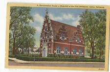 Postcard Zwaanendael House Memorial First Settlement Lewes Delaware DE 1954 picture