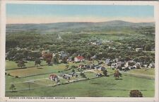 Birdseye View from Poet's Seat Tower Greenfield Massachusetts Postcard picture