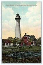 c1910 Light House St. Simons Island Tower Exterior Brunswick Georgia GA Postcard picture