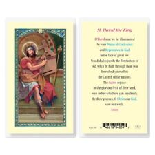 Saint David the King +  Prayer  - Laminated Holy Card - E24-433 picture