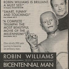 Vtg. 2000 Bicentennial Man Y2K Newspaper Clipping Print Ad Robin Williams Movie picture