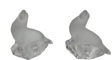 Two Goebel Frosted Crystal Seal Figurines picture