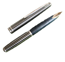 SAILOR Fountain Pen 70s Vintage 501 Stripe Marble Nib 4 M 18KWG from Japan picture