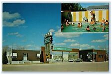 c1960's Western Motel Exterior Roadside Pool Scene Gillette Wyoming WY Postcard picture